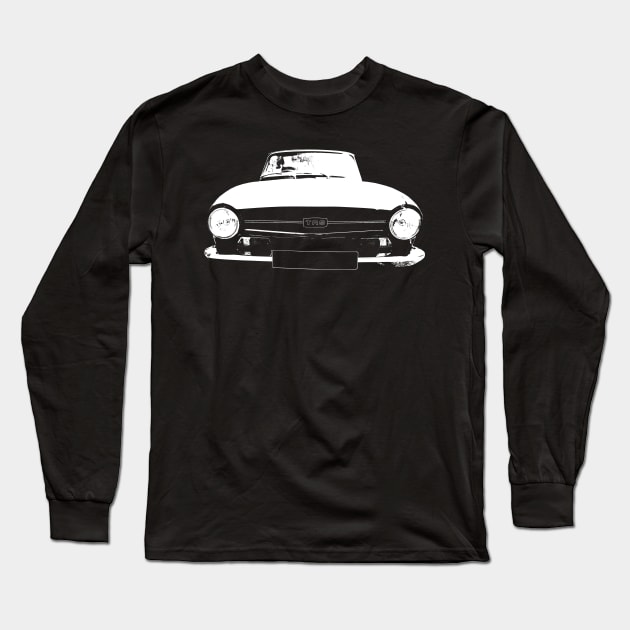 Triumph TR6 1970s classic British sports car monoblock white Long Sleeve T-Shirt by soitwouldseem